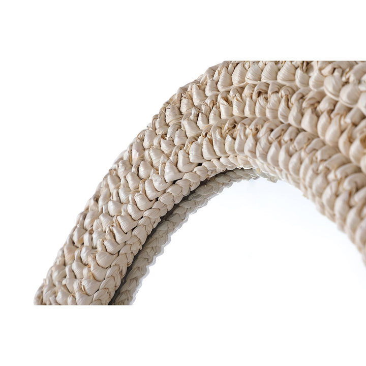 Oval Cornhusk Mirror 24X42 In Linen White - View 5 - Joshua Marshal