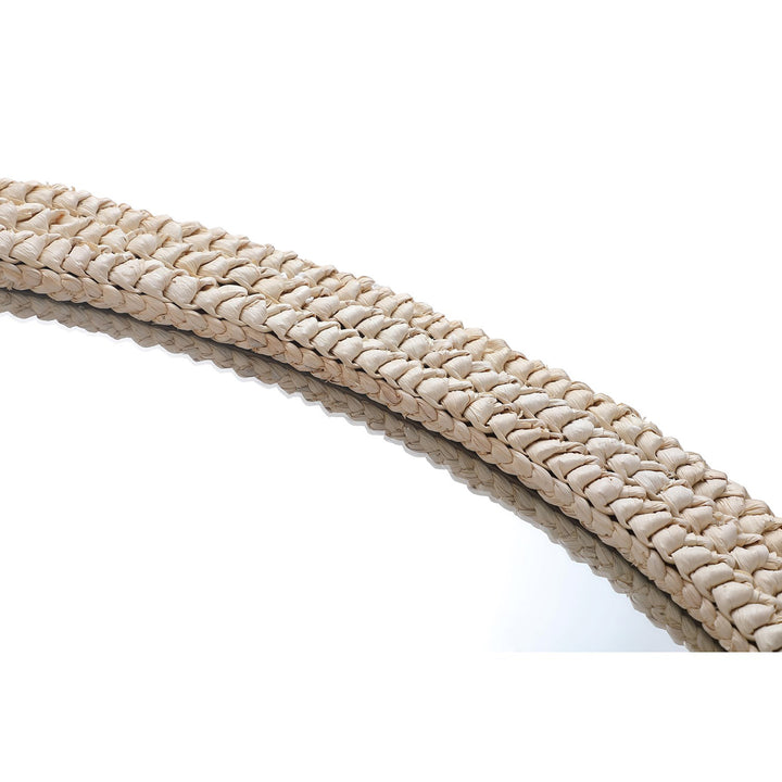 Oval Cornhusk Mirror 36X42 In Linen White - View 6 - Joshua Marshal