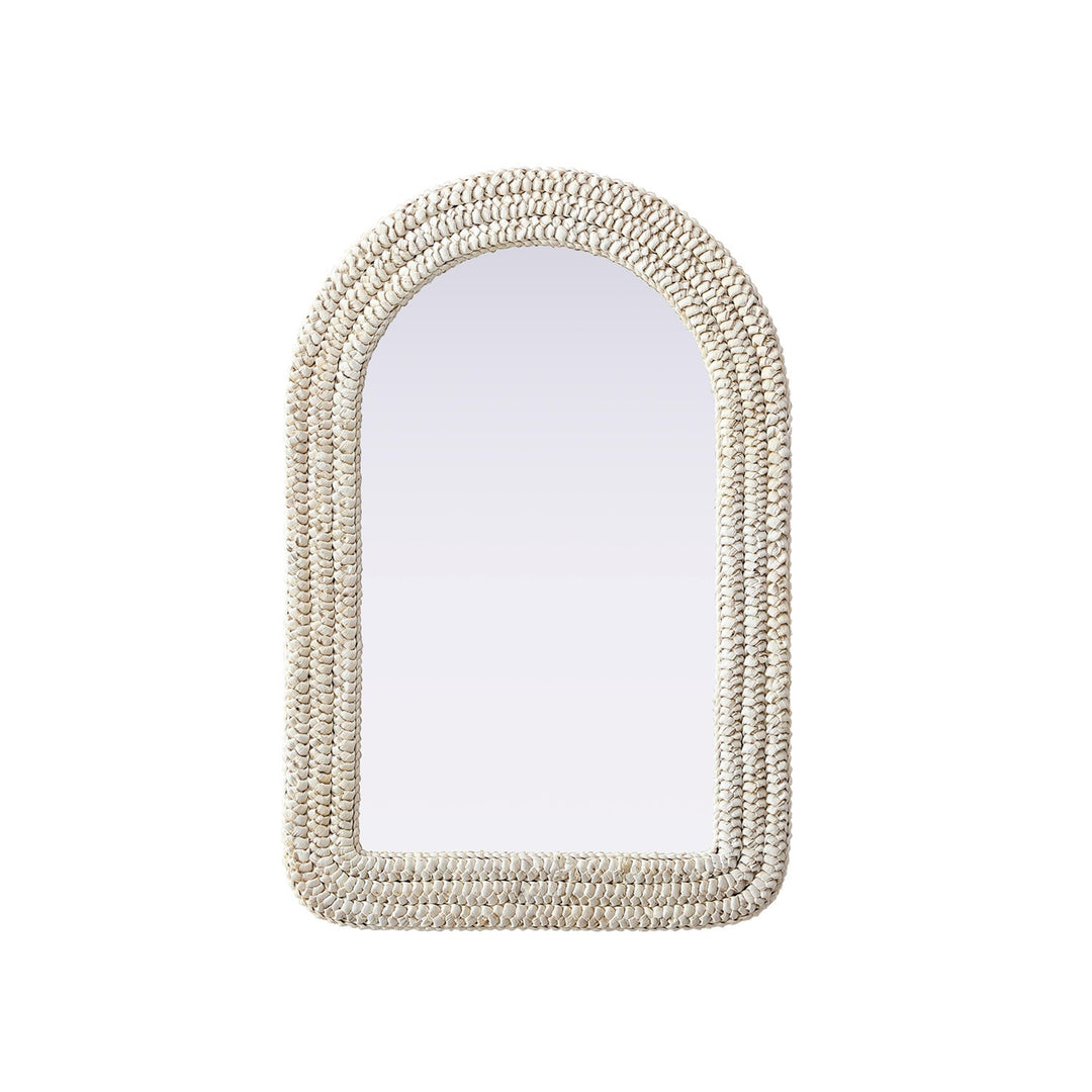 Arch Cornhusk Mirror 24X36 In Linen White - View 3 - Joshua Marshal