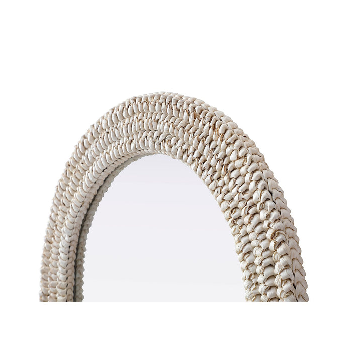 Arch Cornhusk Mirror 24X36 In Linen White - View 5 - Joshua Marshal