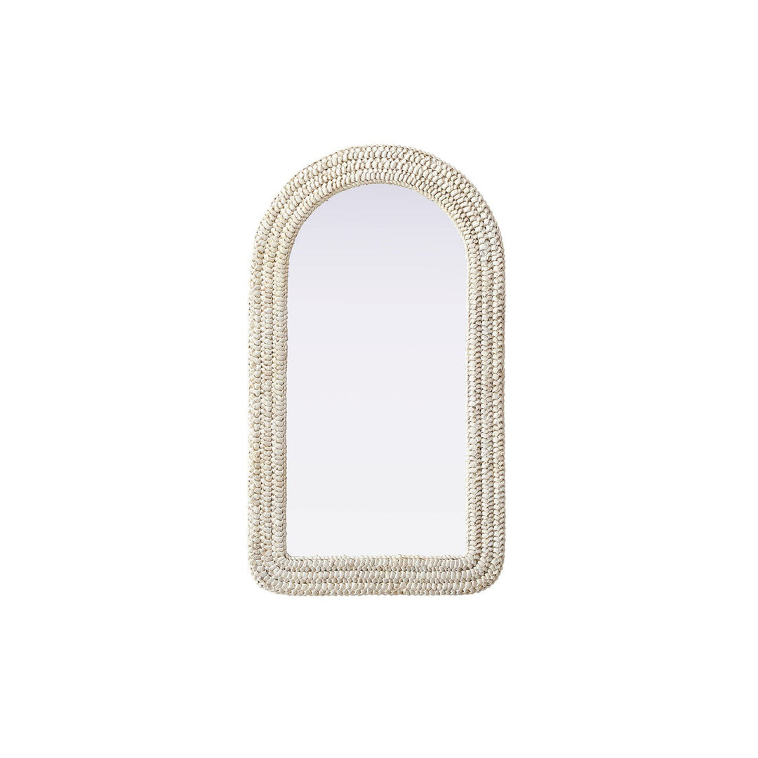 Arch Cornhusk Mirror 24X42 In Linen White - View 3 - Joshua Marshal