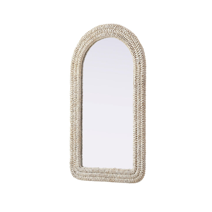 Arch Cornhusk Mirror 24X42 In Linen White - View 4 - Joshua Marshal