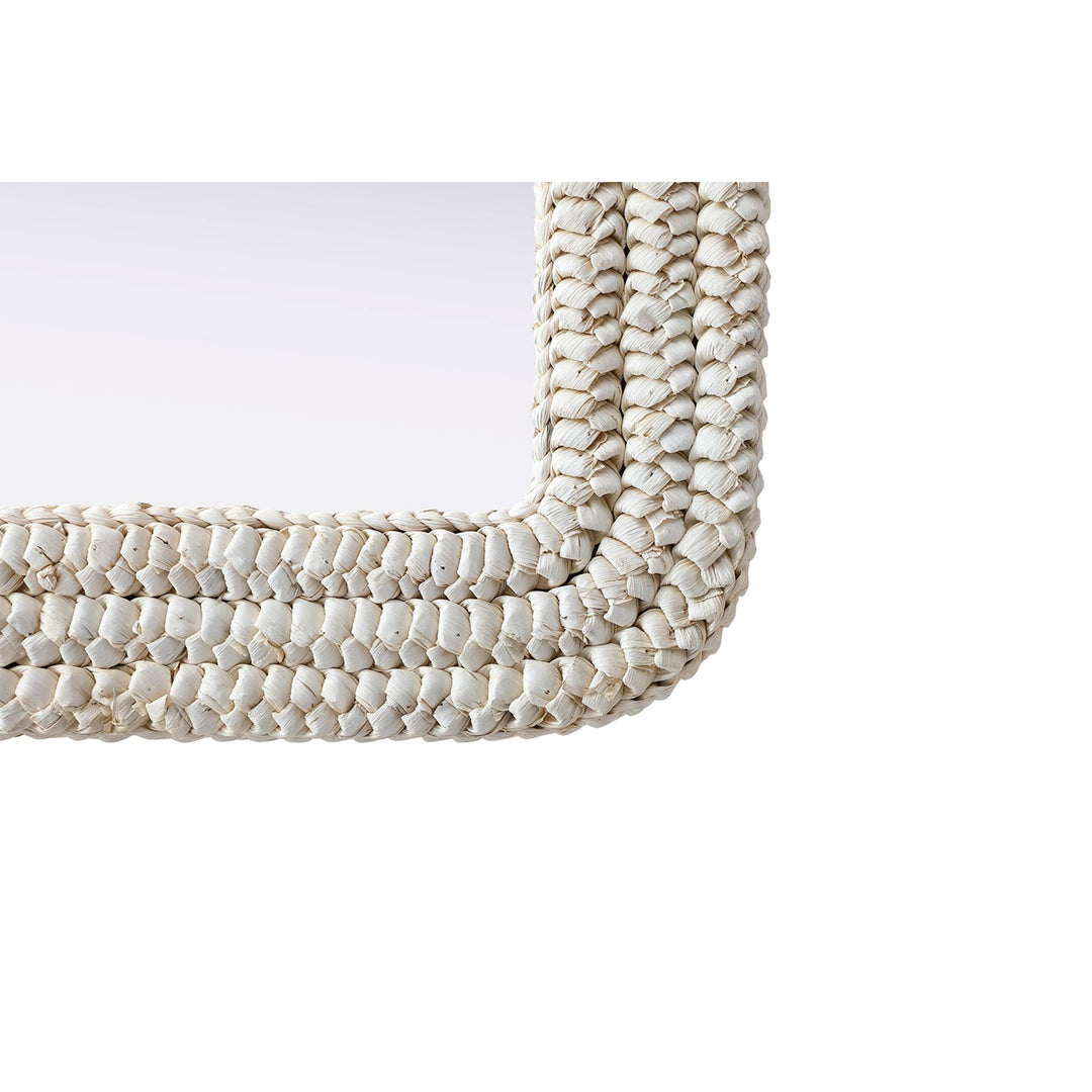 Arch Cornhusk Mirror 24X42 In Linen White - View 5 - Joshua Marshal