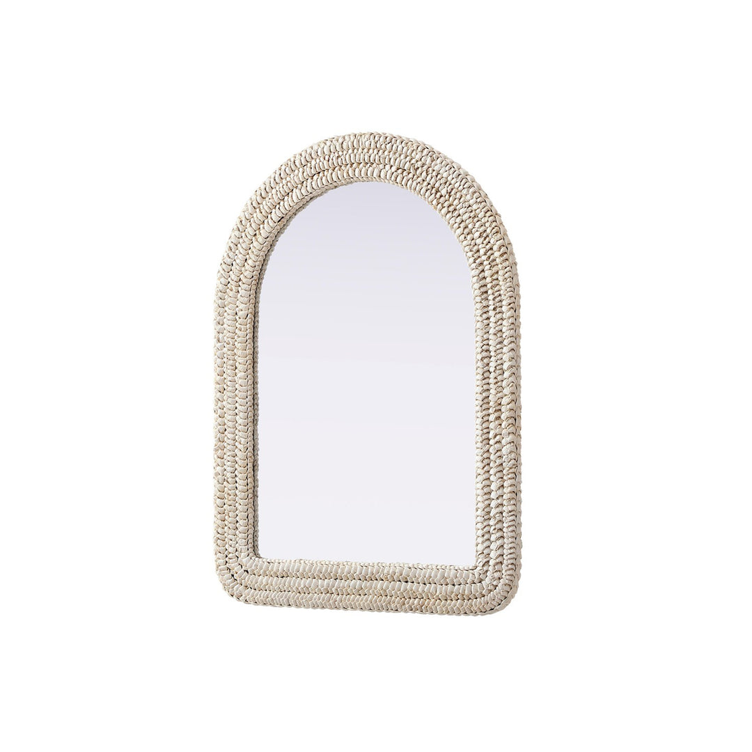 Arch Cornhusk Mirror 27X36 In Linen White - View 4 - Joshua Marshal