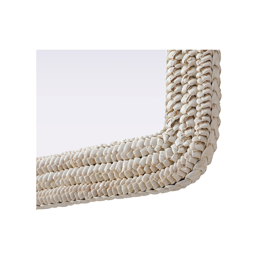 Arch Cornhusk Mirror 27X36 In Linen White - View 5 - Joshua Marshal