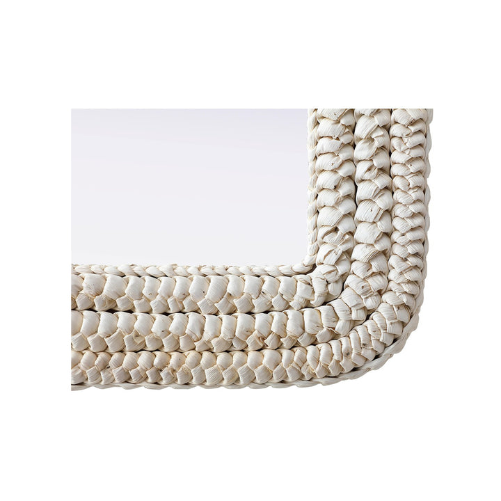 Arch Cornhusk Mirror 27X36 In Linen White - View 6 - Joshua Marshal