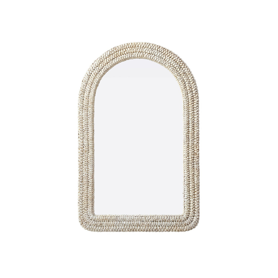 Arch Cornhusk Mirror 27X42 In Linen White - View 3 - Joshua Marshal