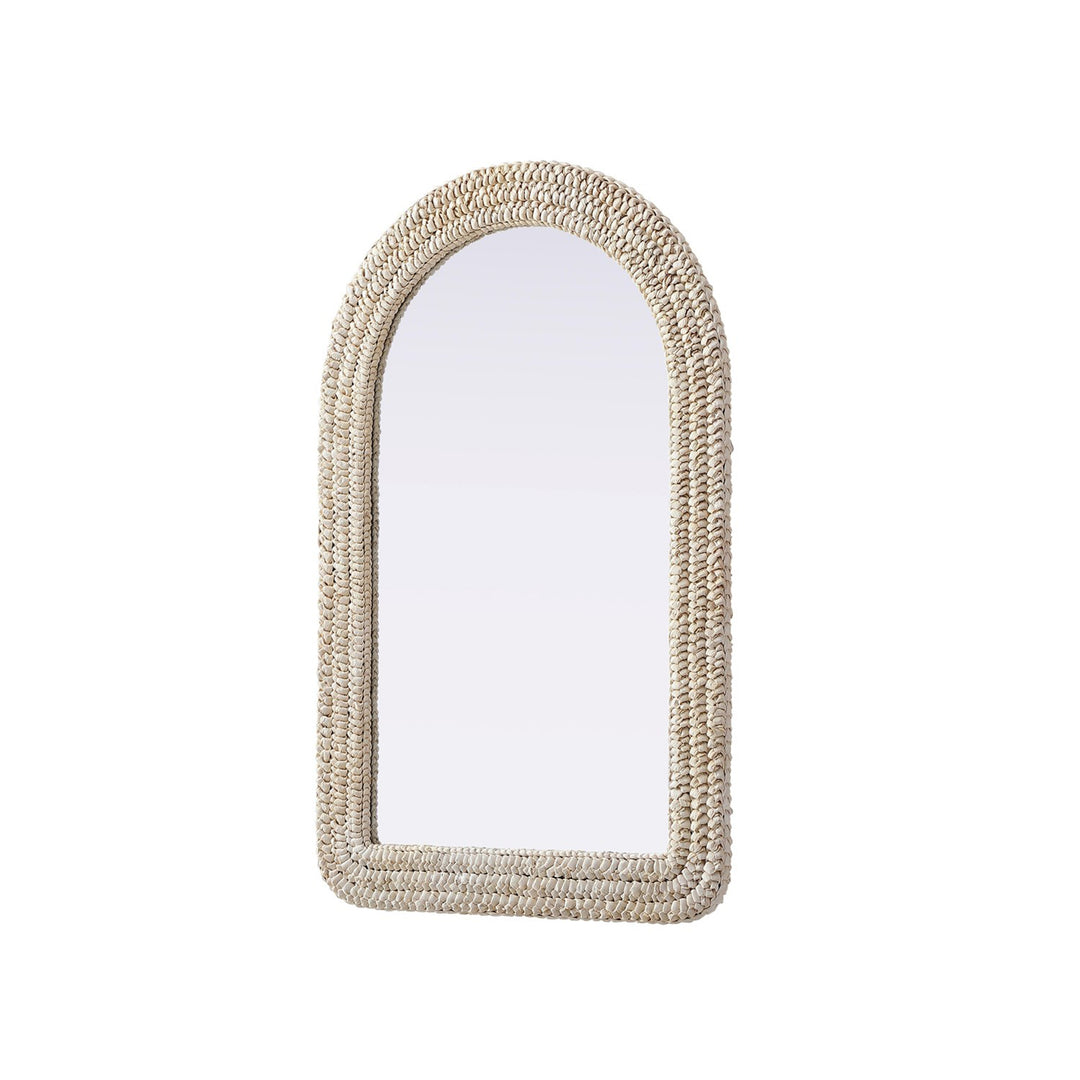 Arch Cornhusk Mirror 27X42 In Linen White - View 4 - Joshua Marshal