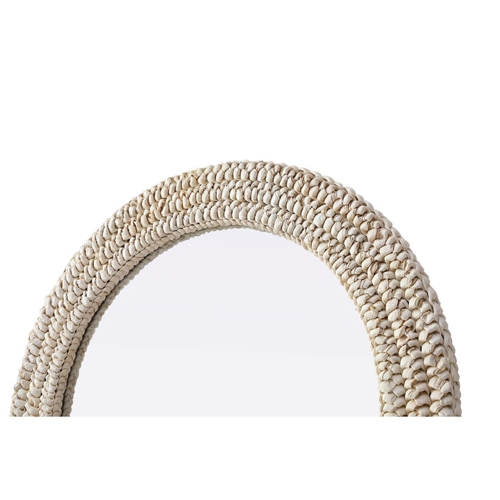 Arch Cornhusk Mirror 27X42 In Linen White - View 5 - Joshua Marshal