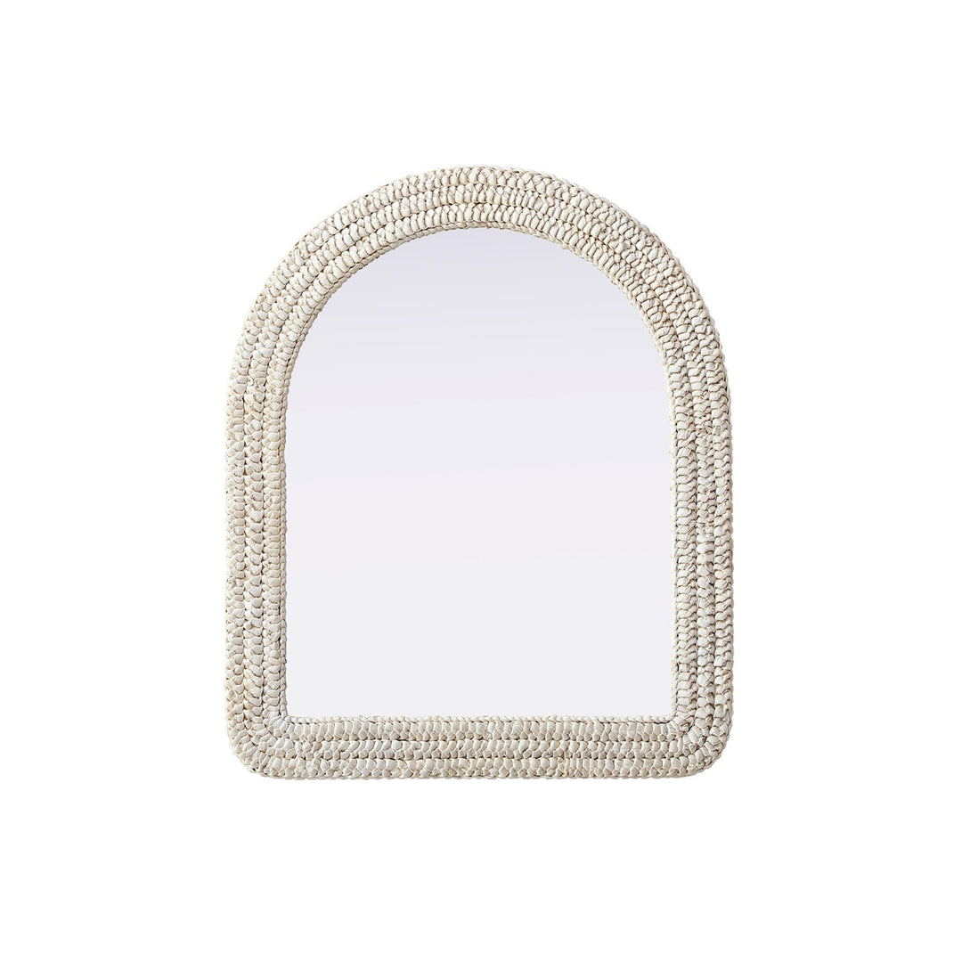 Arch Cornhusk Mirror 30X36 In Linen White - View 3 - Joshua Marshal