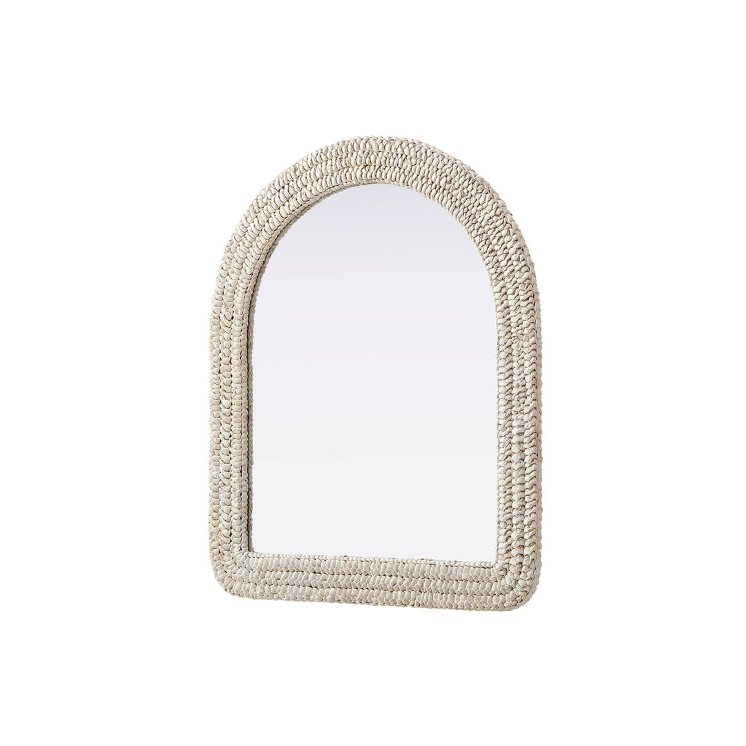 Arch Cornhusk Mirror 30X36 In Linen White - View 4 - Joshua Marshal