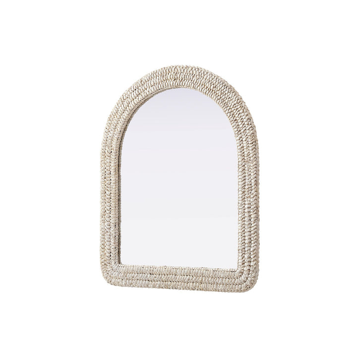 Arch Cornhusk Mirror 30X36 In Linen White - View 4 - Joshua Marshal