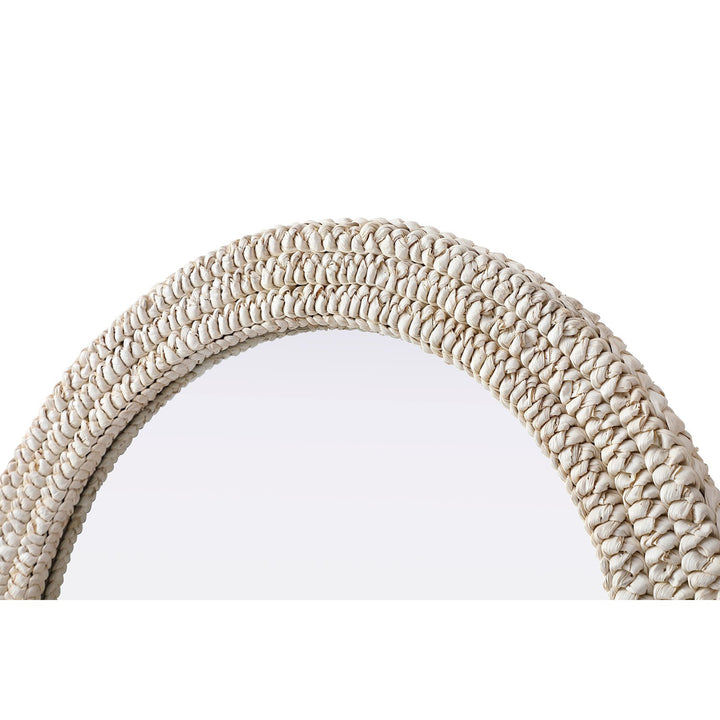 Arch Cornhusk Mirror 30X36 In Linen White - View 5 - Joshua Marshal