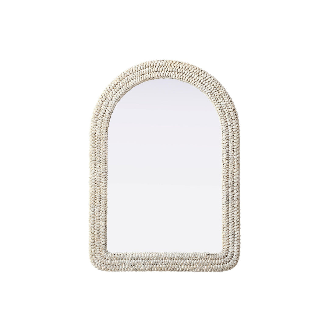 Arch Cornhusk Mirror 30X42 In Linen White - View 3 - Joshua Marshal