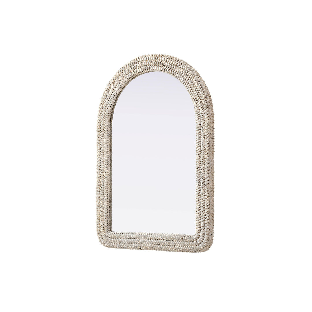 Arch Cornhusk Mirror 30X42 In Linen White - View 4 - Joshua Marshal