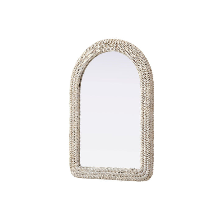Arch Cornhusk Mirror 30X42 In Linen White - View 4 - Joshua Marshal