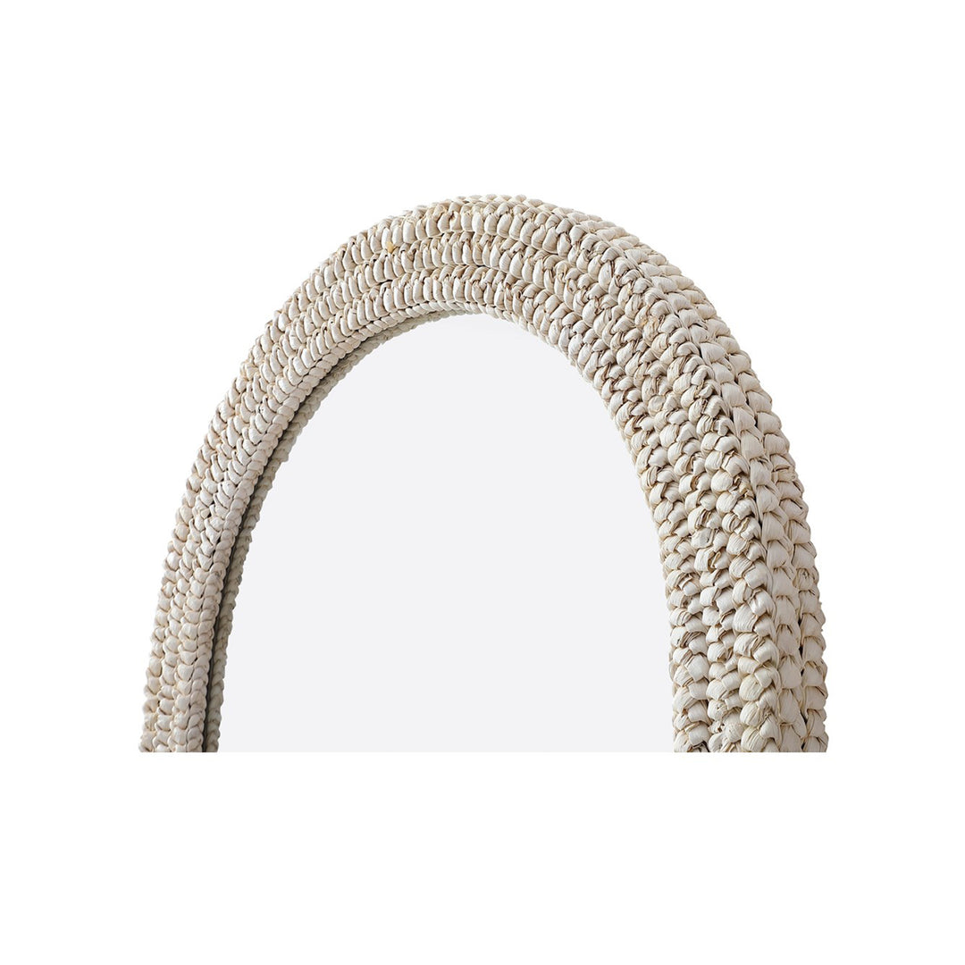 Arch Cornhusk Mirror 30X42 In Linen White - View 5 - Joshua Marshal