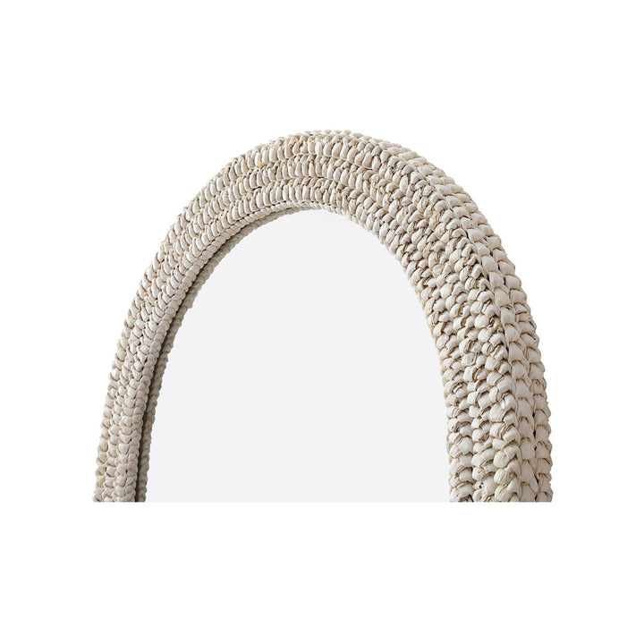 Arch Cornhusk Mirror 30X42 In Linen White - View 5 - Joshua Marshal