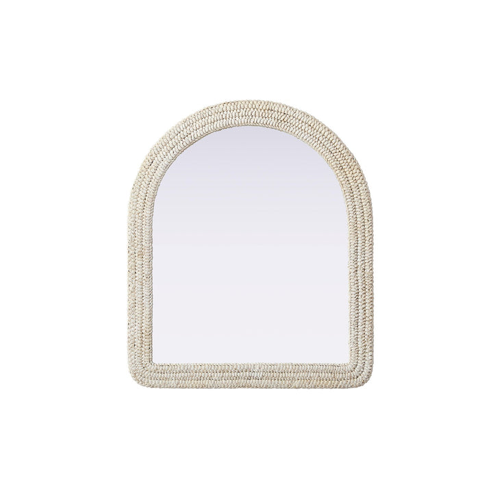 Arch Cornhusk Mirror 36X42 In Linen White - View 3 - Joshua Marshal