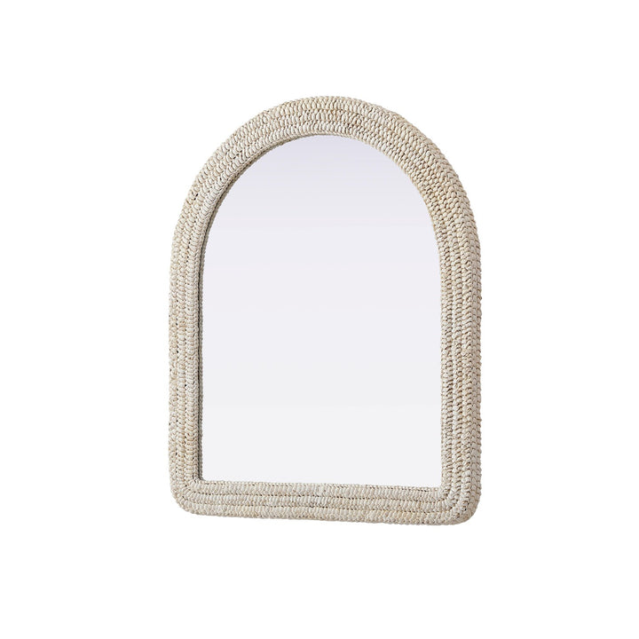 Arch Cornhusk Mirror 36X42 In Linen White - View 4 - Joshua Marshal