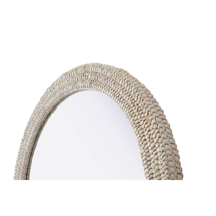 Arch Cornhusk Mirror 36X42 In Linen White - View 5 - Joshua Marshal