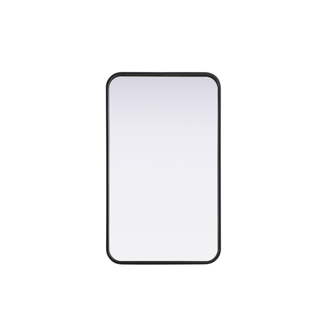 Contour Metal Rectangle Mirror 18X30 In Black - View 3 - Joshua Marshal