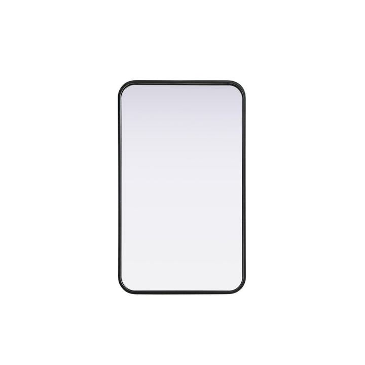 Contour Metal Rectangle Mirror 18X30 In Black - View 3 - Joshua Marshal