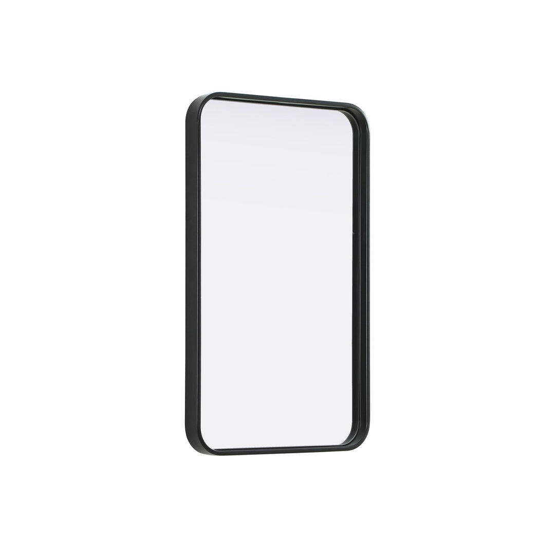 Contour Metal Rectangle Mirror 18X30 In Black - View 4 - Joshua Marshal