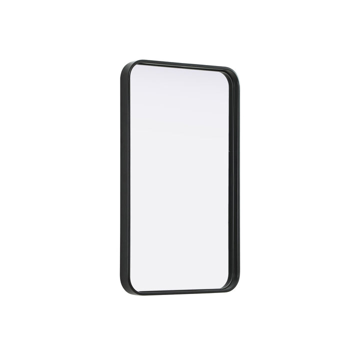 Contour Metal Rectangle Mirror 18X30 In Black - View 4 - Joshua Marshal