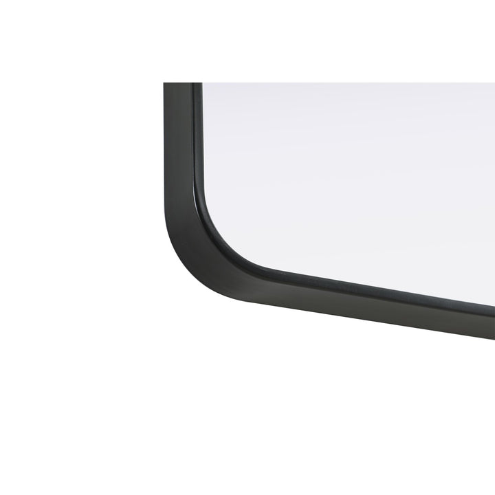 Contour Metal Rectangle Mirror 18X30 In Black - View 6 - Joshua Marshal