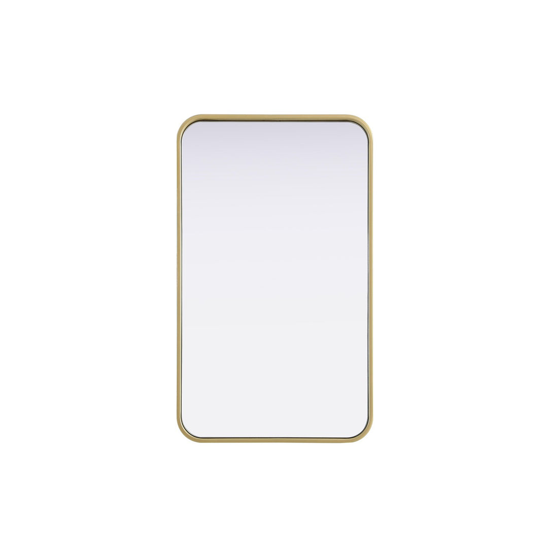Contour Metal Rectangle Mirror 18X30 In Brass - View 3 - Joshua Marshal
