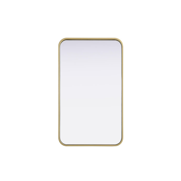Contour Metal Rectangle Mirror 18X30 In Brass - View 3 - Joshua Marshal