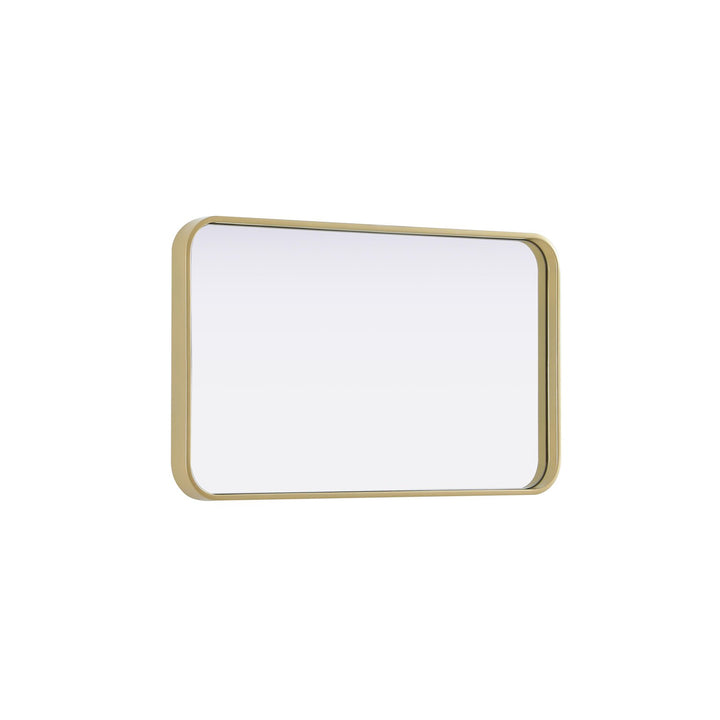 Contour Metal Rectangle Mirror 18X30 In Brass - View 4 - Joshua Marshal