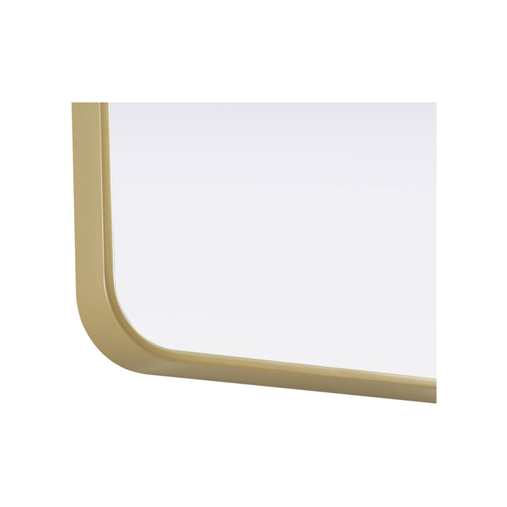 Contour Metal Rectangle Mirror 18X30 In Brass - View 5 - Joshua Marshal