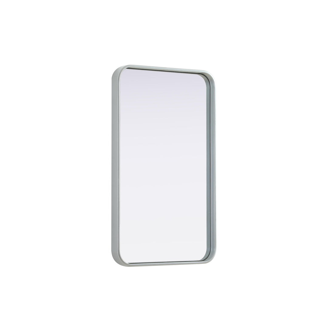 Contour Metal Rectangle Mirror 18X30 In Silver - View 3 - Joshua Marshal
