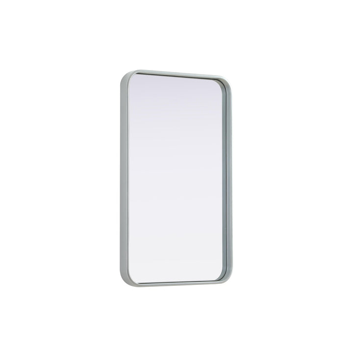 Contour Metal Rectangle Mirror 18X30 In Silver - View 3 - Joshua Marshal