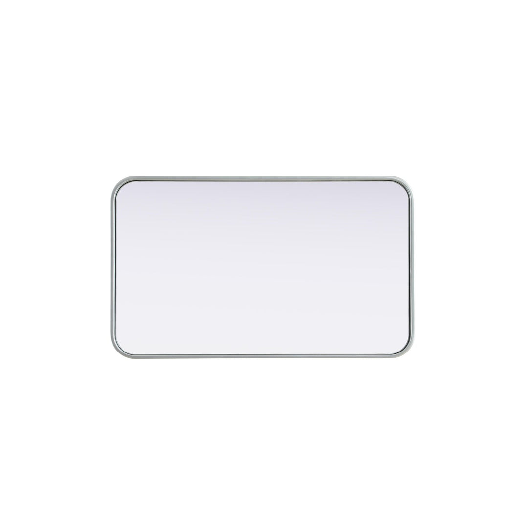 Contour Metal Rectangle Mirror 18X30 In Silver - View 4 - Joshua Marshal