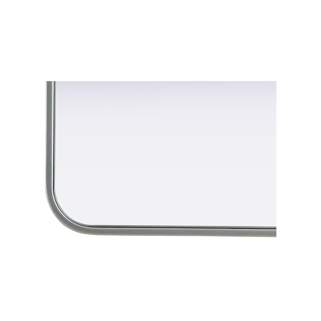 Contour Metal Rectangle Mirror 18X30 In Silver - View 5 - Joshua Marshal