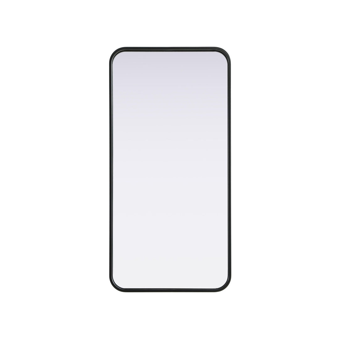 Contour Metal Rectangle Mirror 18X36 In Black - View 3 - Joshua Marshal