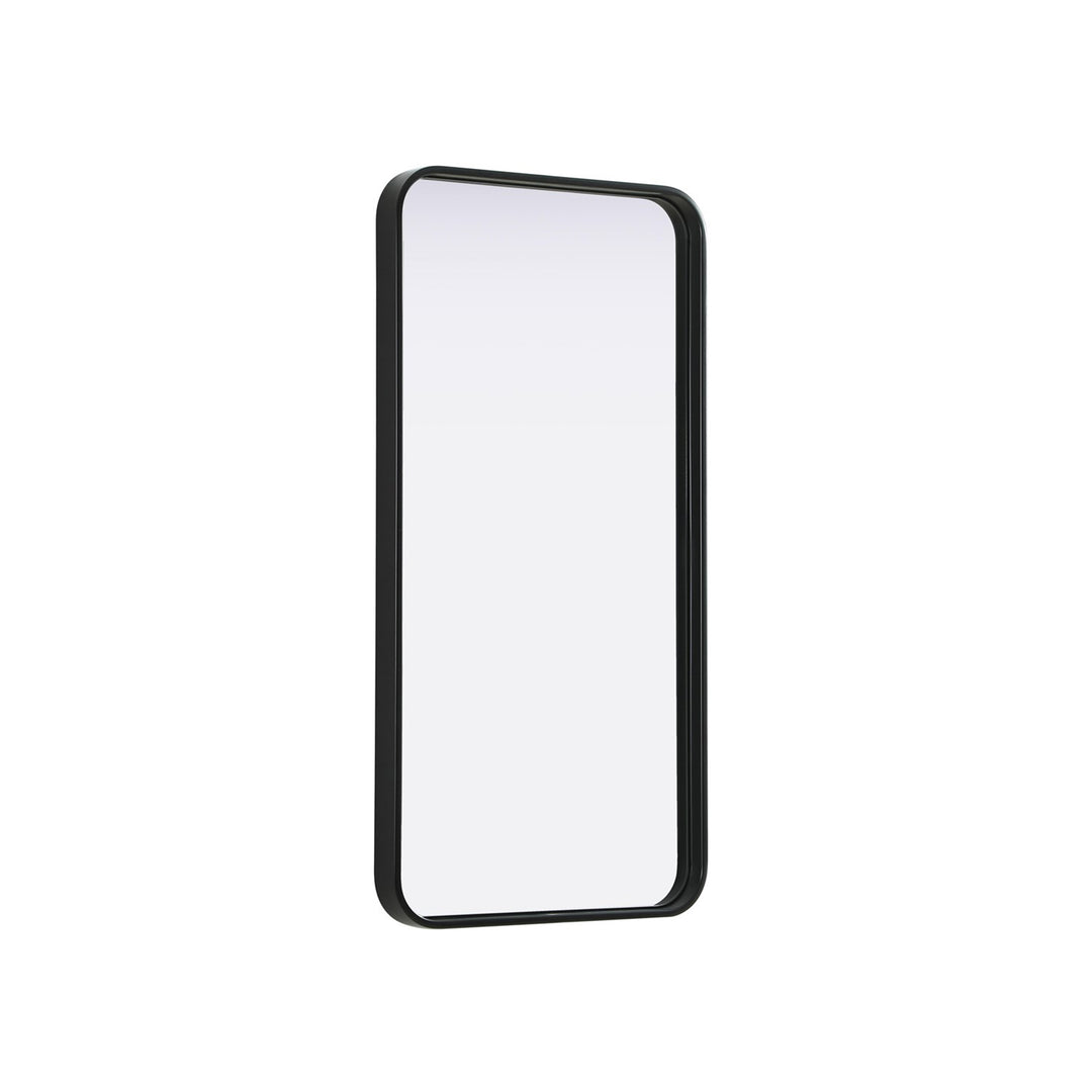 Contour Metal Rectangle Mirror 18X36 In Black - View 4 - Joshua Marshal