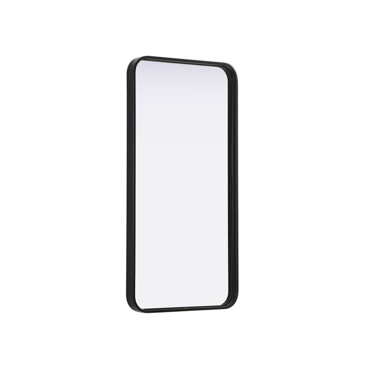 Contour Metal Rectangle Mirror 18X36 In Black - View 4 - Joshua Marshal