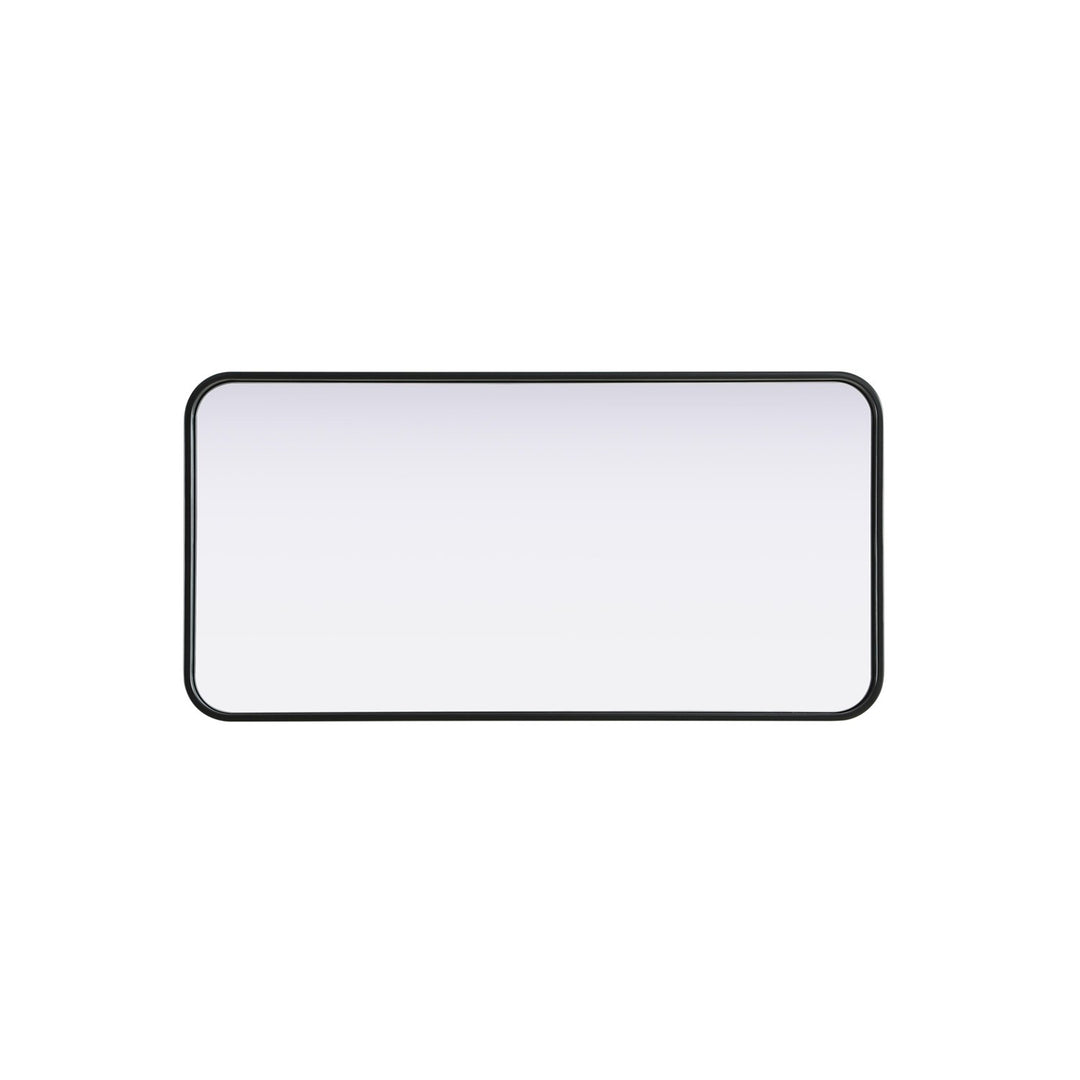 Contour Metal Rectangle Mirror 18X36 In Black - View 5 - Joshua Marshal