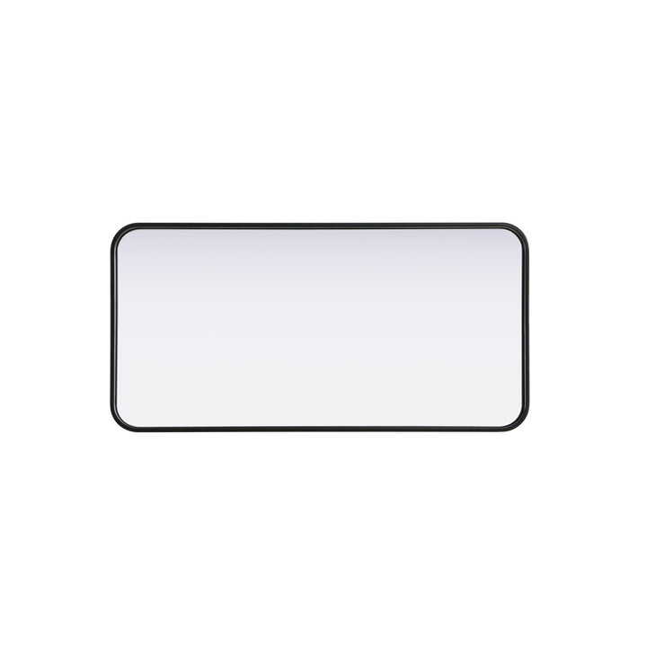 Contour Metal Rectangle Mirror 18X36 In Black - View 5 - Joshua Marshal