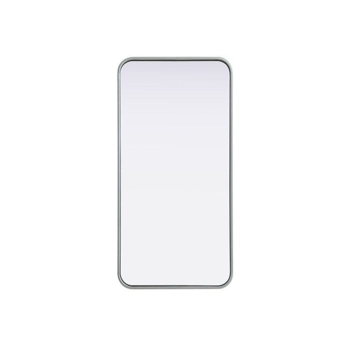 Contour Metal Rectangle Mirror 18X36 In Silver - View 3 - Joshua Marshal
