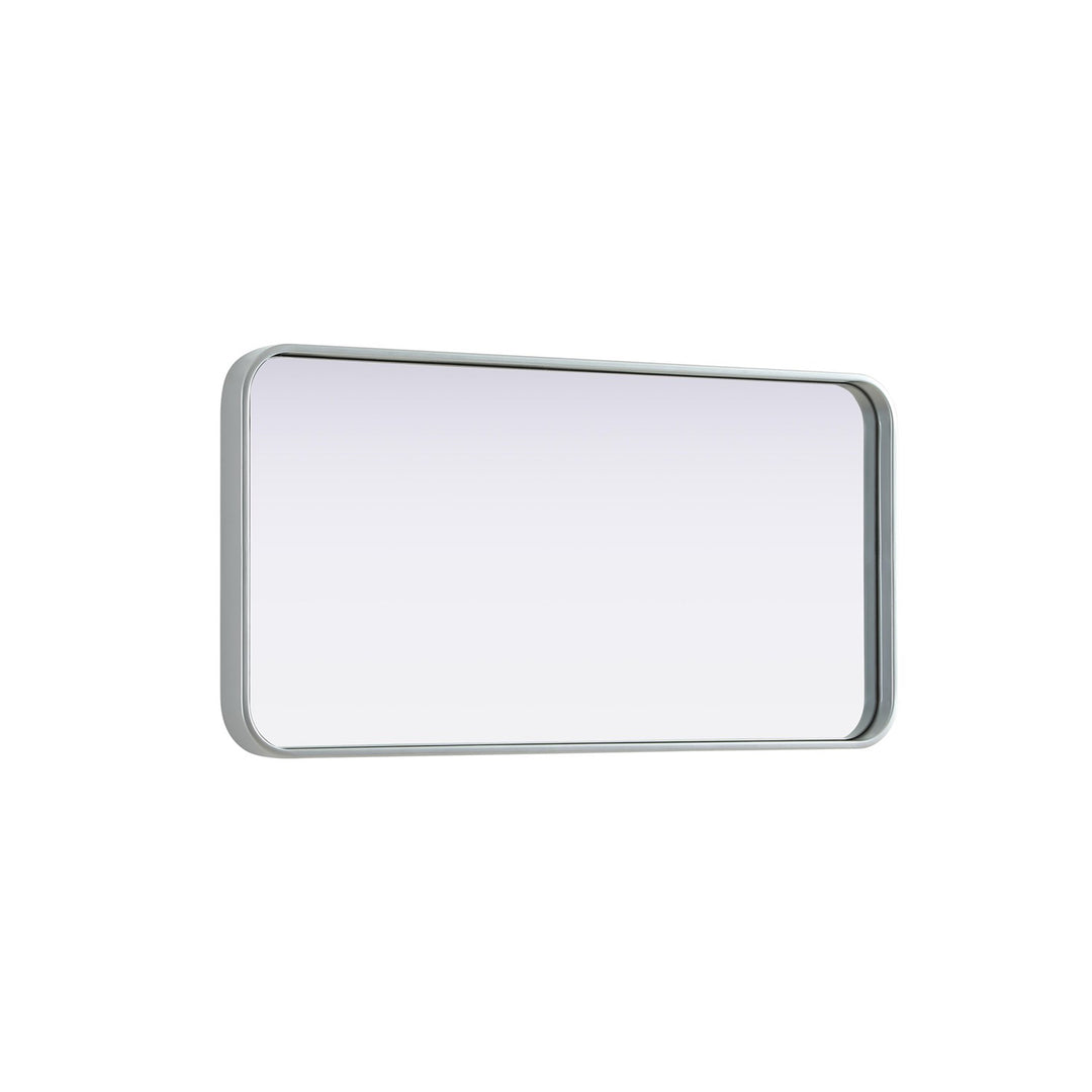 Contour Metal Rectangle Mirror 18X36 In Silver - View 5 - Joshua Marshal
