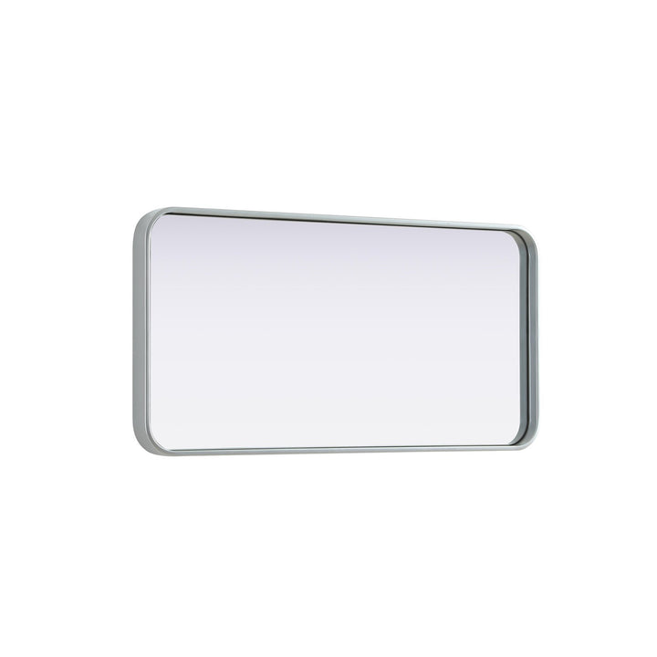 Contour Metal Rectangle Mirror 18X36 In Silver - View 5 - Joshua Marshal
