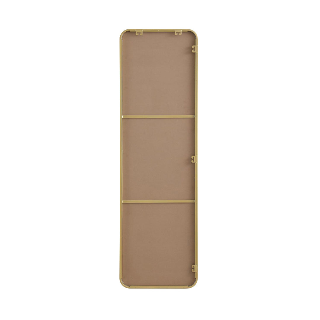 Contour Metal Rectangle Mirror 18X60 In Brass - View 6 - Joshua Marshal