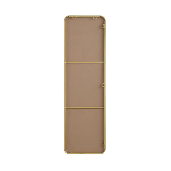 Contour Metal Rectangle Mirror 18X60 In Brass - View 6 - Joshua Marshal
