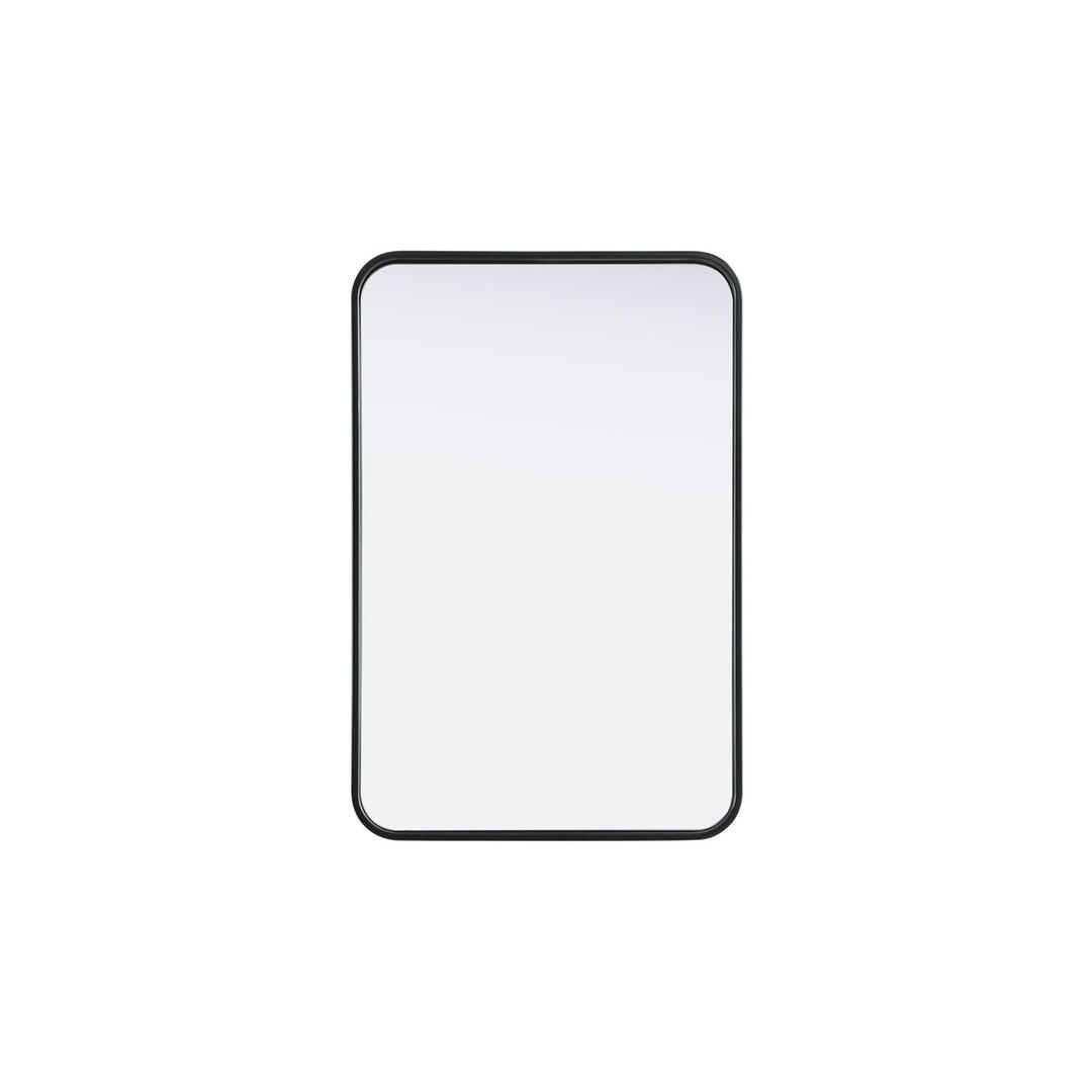 Contour Metal Rectangle Mirror 20X30 In Black - View 3 - Joshua Marshal