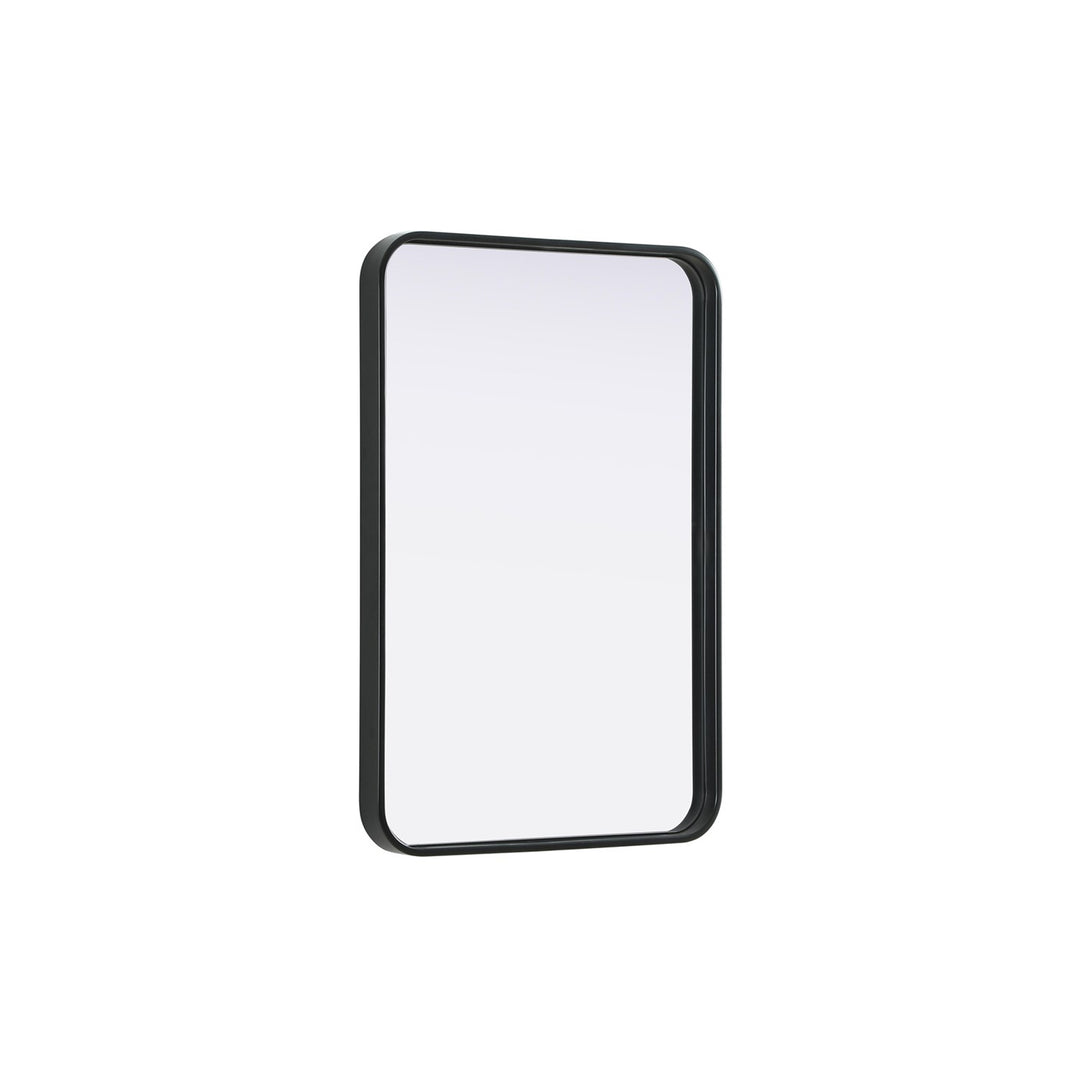 Contour Metal Rectangle Mirror 20X30 In Black - View 4 - Joshua Marshal